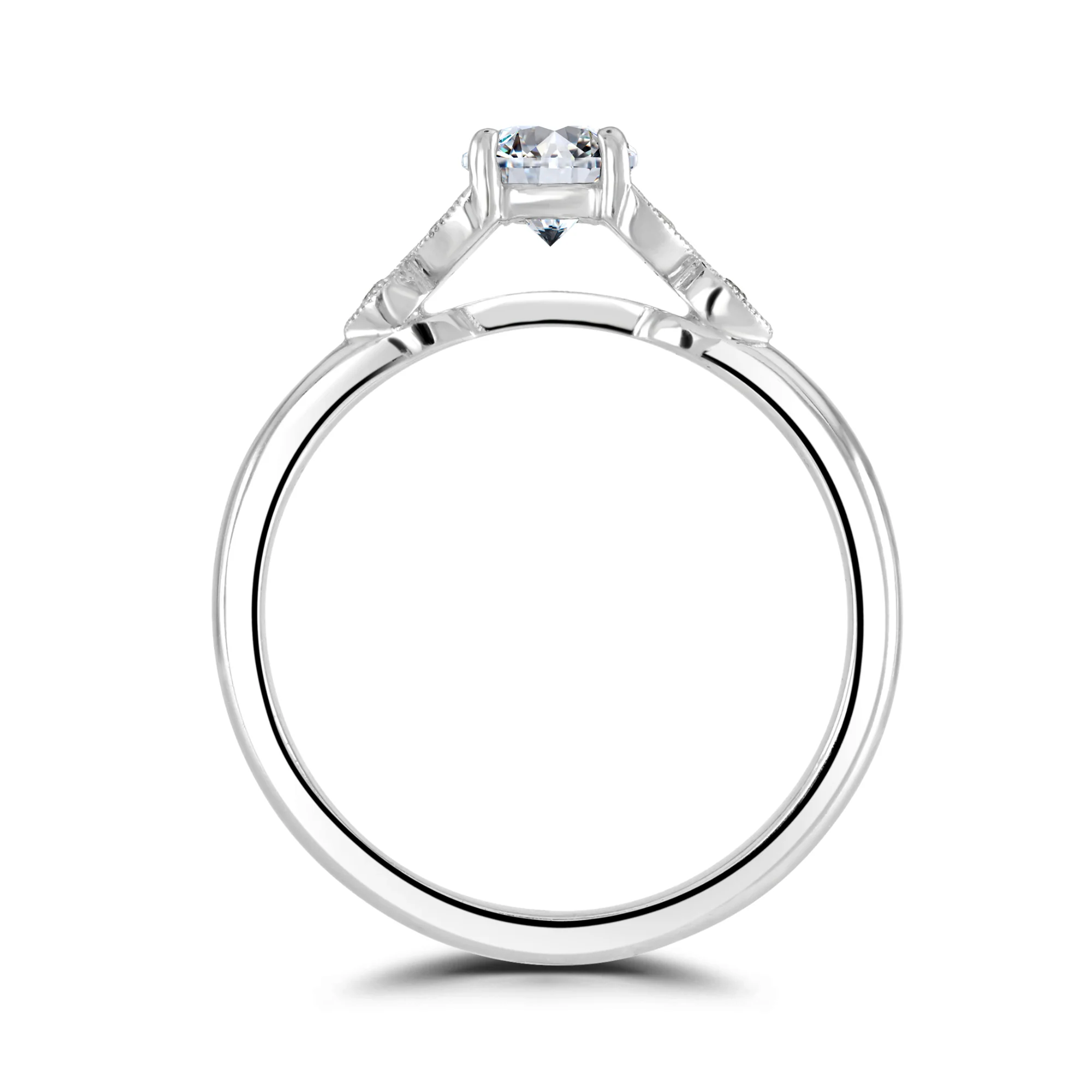 Brown & Newirth Created 1.01ct Laboratory Grown Diamond Oval Platinum Ring - Image 3