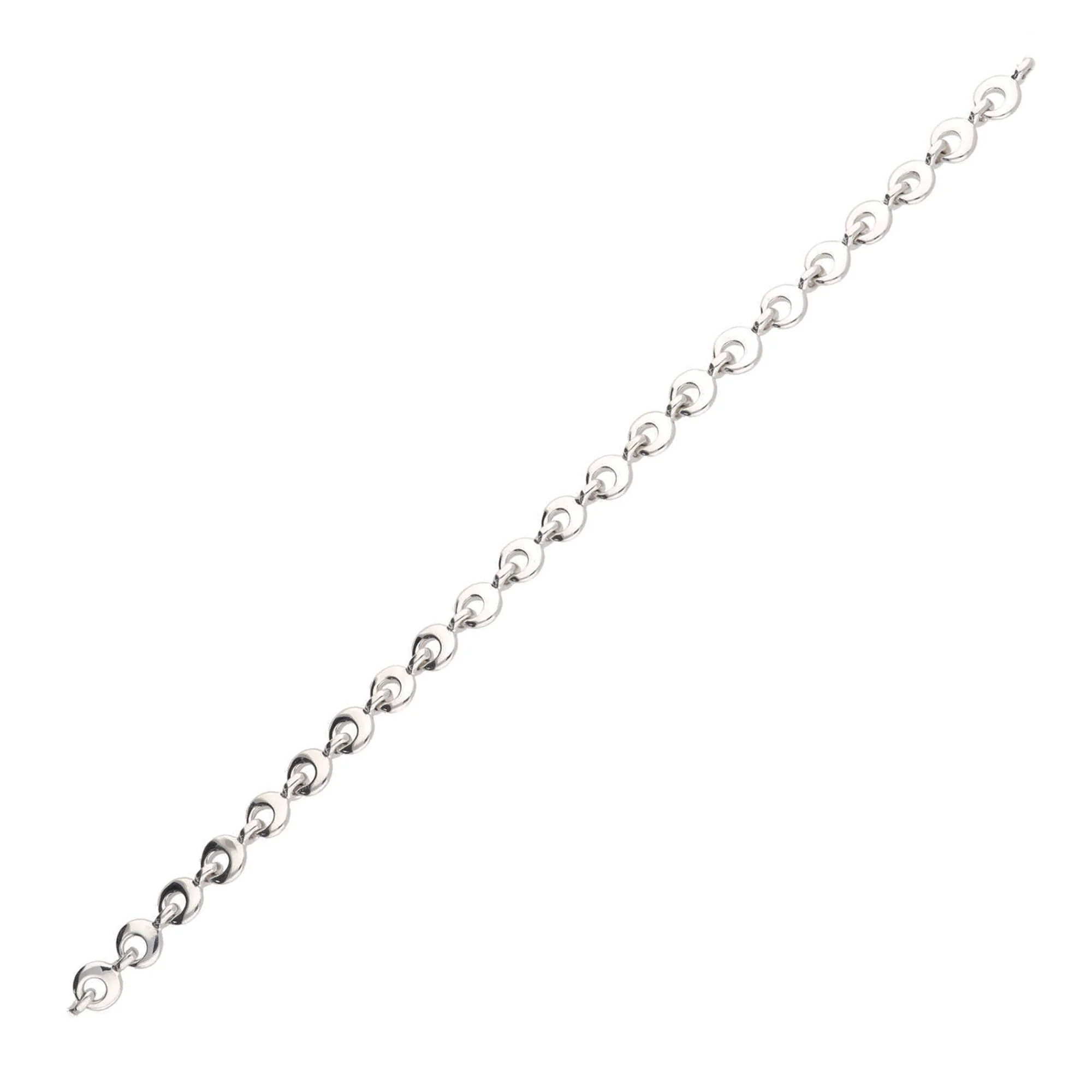 Circular Link 9ct White Gold Necklace - Image 3