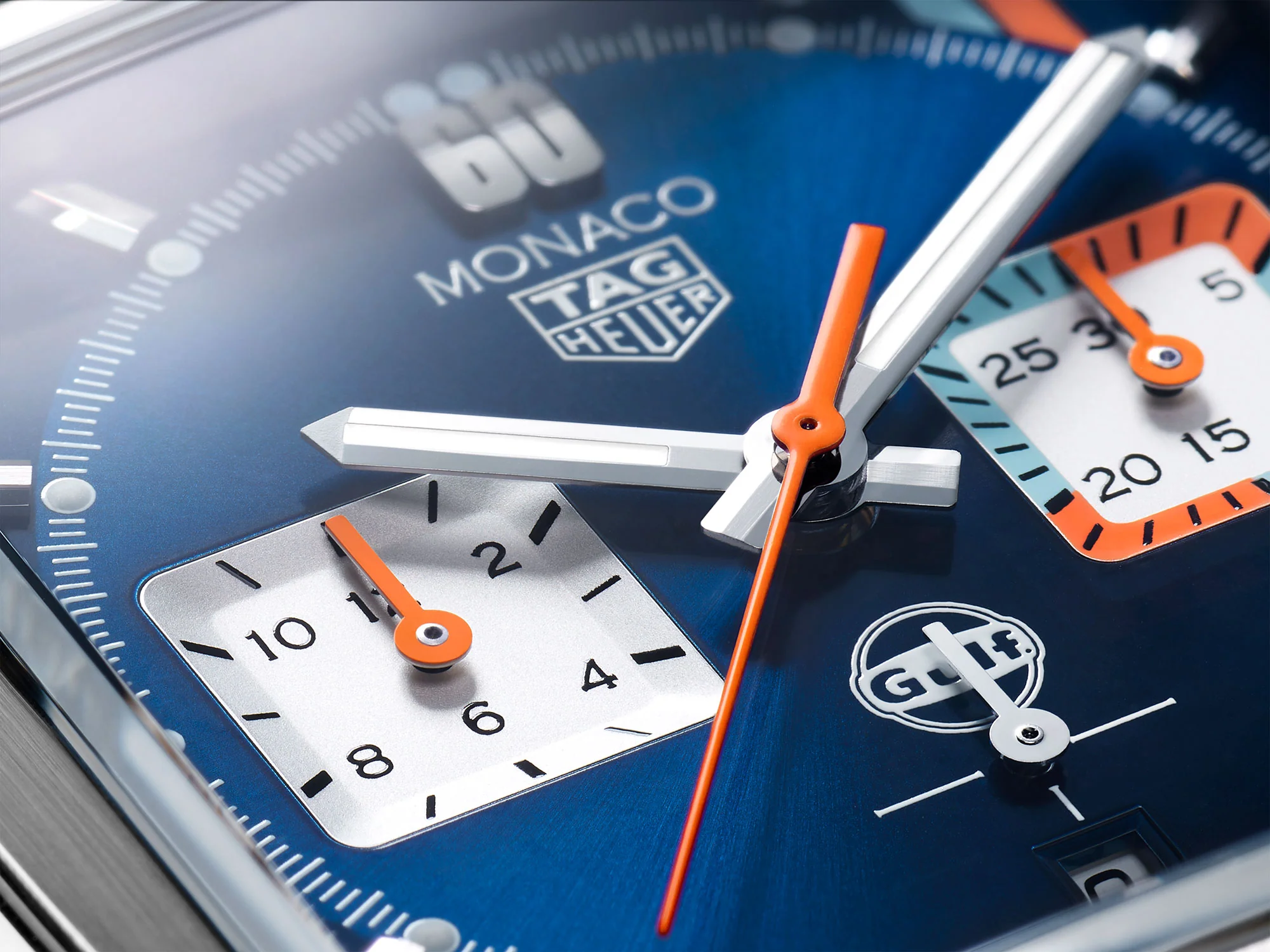 TAG Heuer Monaco x Gulf 39mm 100m Special Edition Automatic Watch CBL2115.FC6494 - Image 4