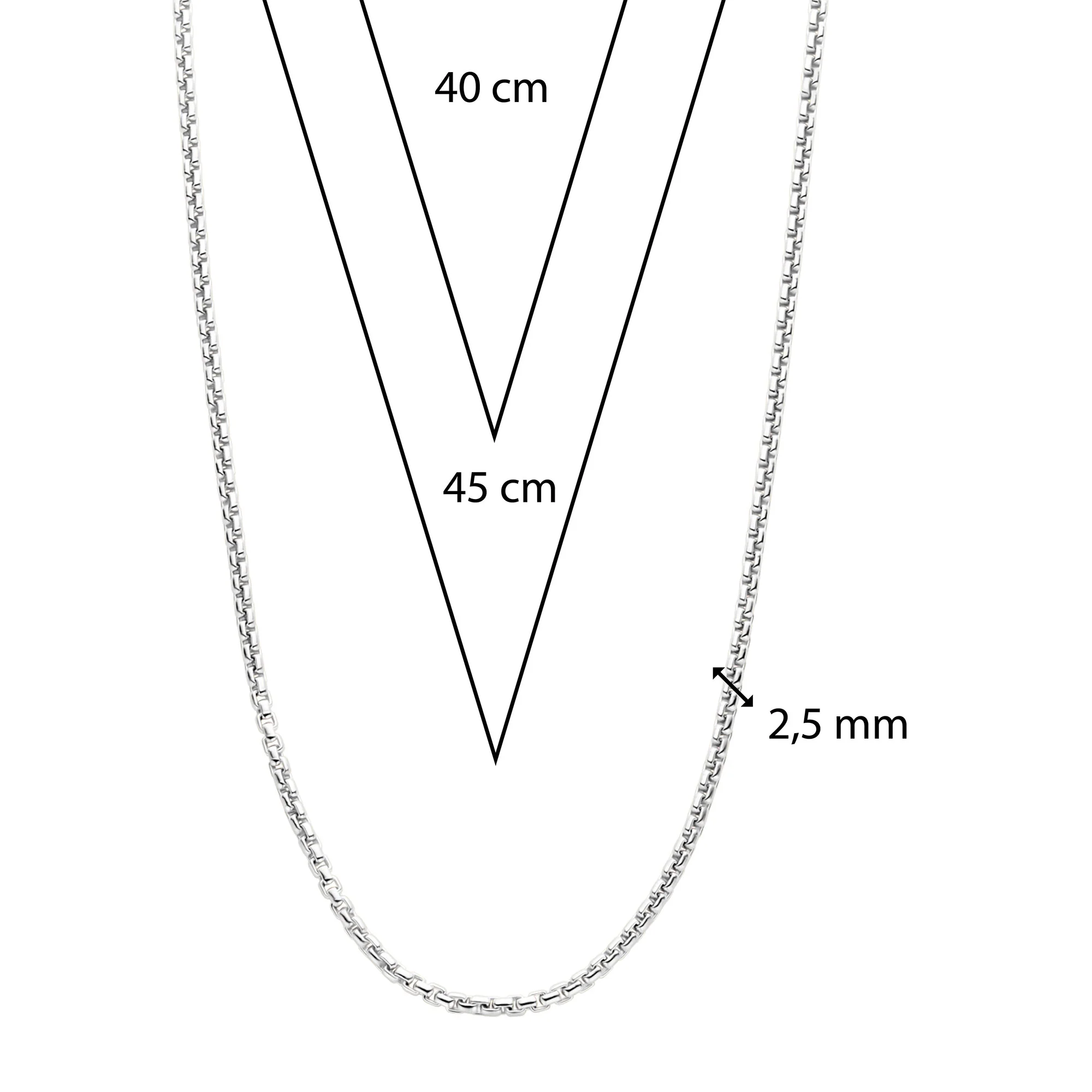 Ti Sento Silver Chain Necklace  34030SI - Image 5