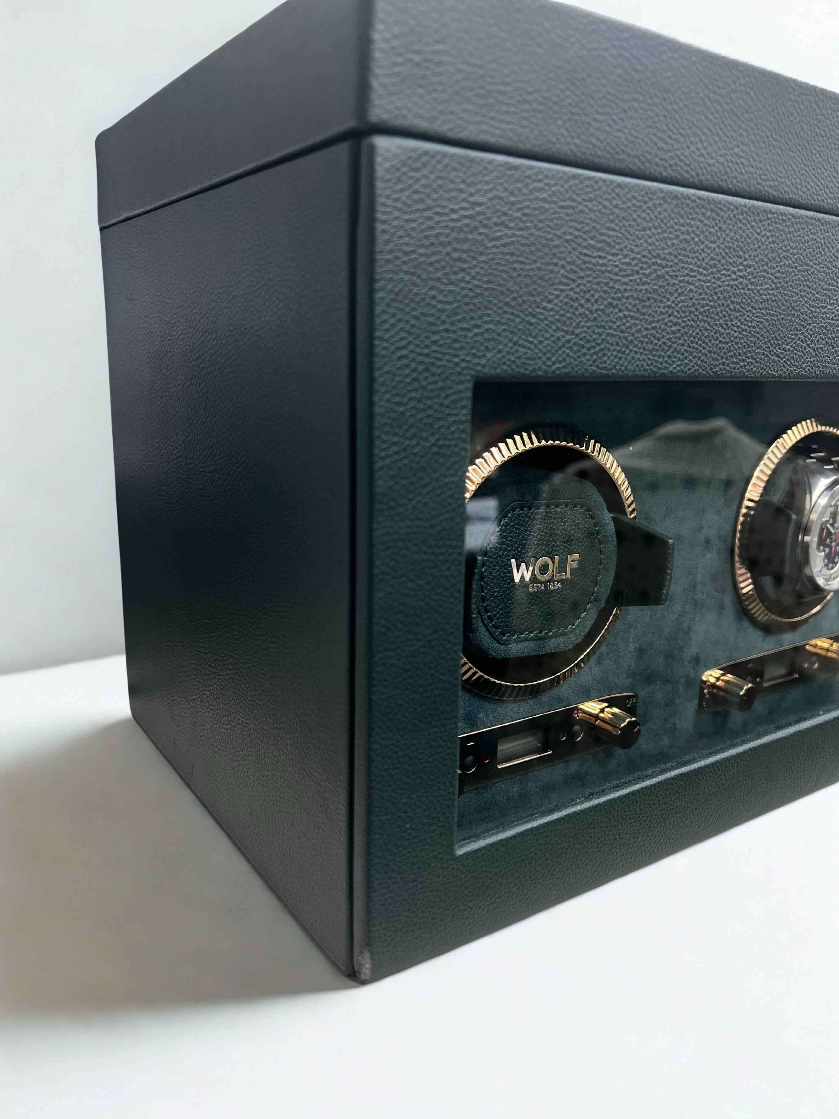 WOLF British Racing Green Triple Watch Winder - Image 3